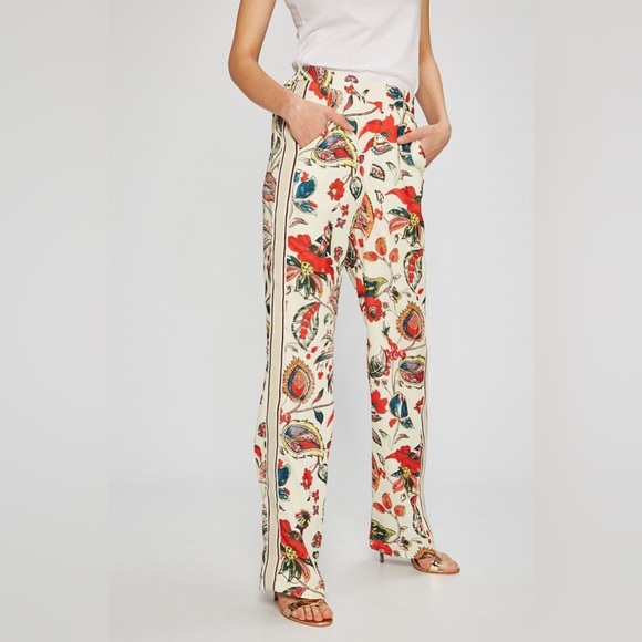 Desigual Pants - DESIGUAL Dimitri Floral High Waisted Wide Leg Pants Trousers NWT RRP$269